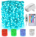 Minetom Color Changing Fairy String Lights: 66 Feet 200 Led Waterproof Twinkle Lights with Remote and Plug and 4 Light Modes for Craft Bedroom Ceiling Wedding Christmas 16 Colors
