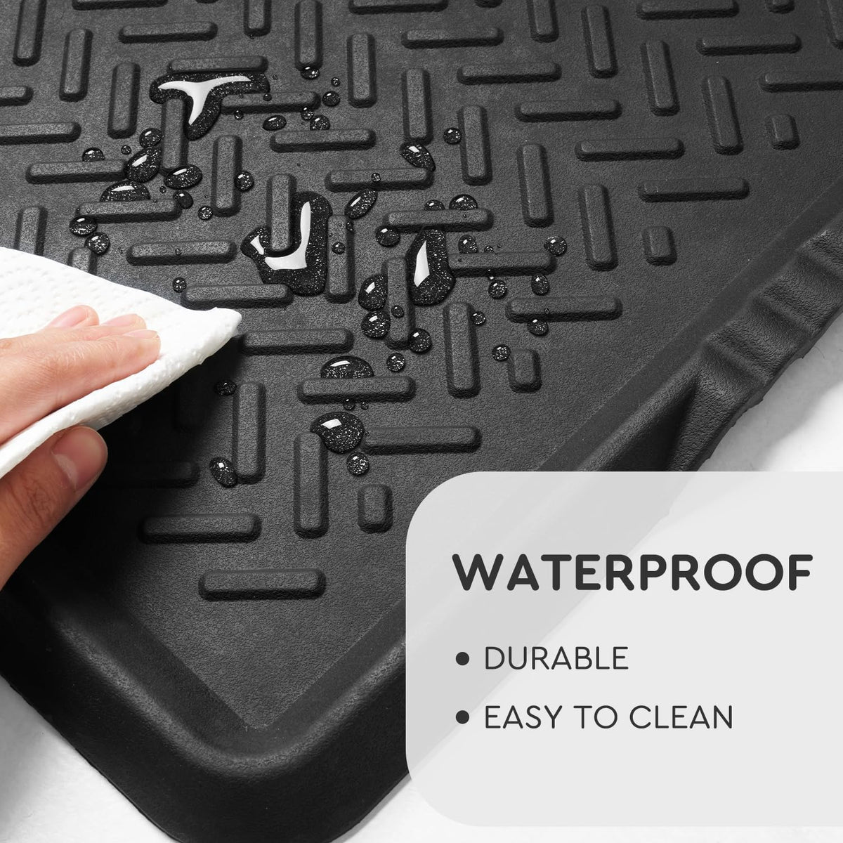 Tchdio Rubber Boot Tray for Entryway – Heavy Duty Shoe Mat, Mud and Snow Mat for Indoor/Outdoor Use – Boot Trays for Entryway, Shoe Tray for Entryway, 16 x 27.5 Inch Rubber Mat