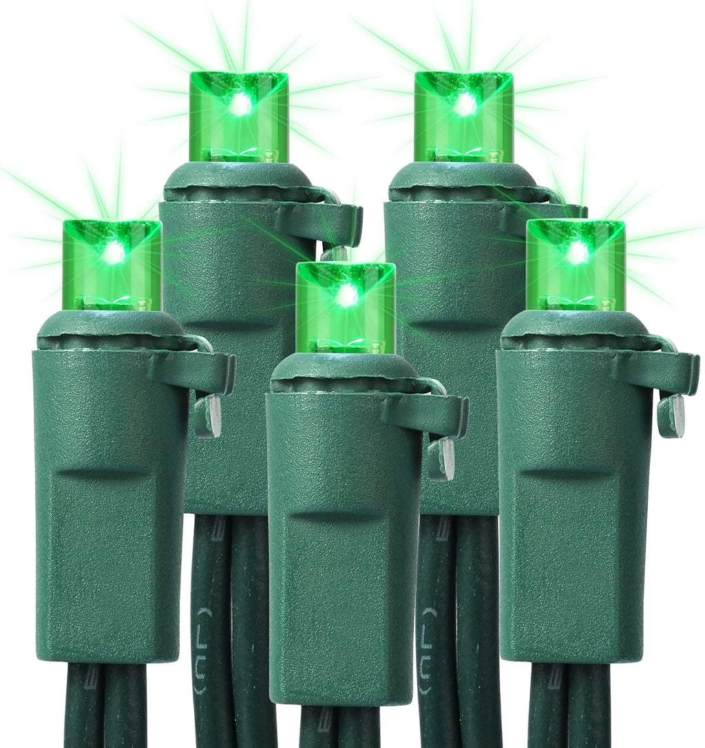 Brizled 5MM Green Gentle Twinkle Christmas Tree Lights, 100 LED Connectable