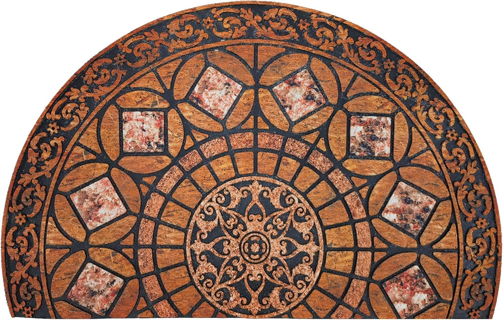CHICHIC Entrance Door Mat Large 24 x 36 Inch Entry Way Doormat Front Door Rugs Outdoors Heavy Duty Welcome Mat Non Slip Rubber Back Low Profile for Garage, Patio, High Traffic Area, Orange