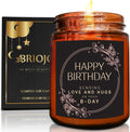 Happy Birthday Gifts for Women Men - Sending Love Hugs Relaxing Birthday Candle for Mom Sister Girlfriend Bestie Daughter Aunt - Best Gift for Her - Cashmere Vanilla Scented Soy Jar Candle