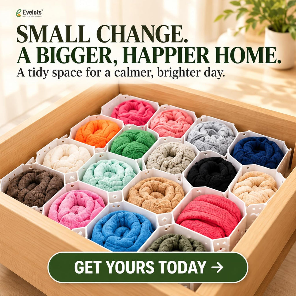 Evelots 4-Pack Honeycomb Drawer Organizers, 112 Cells, Expandable Dividers