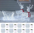 JMEXSUSS 8 Pack 50 LED White Christmas Lights Battery Operated