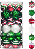Valery Madelyn 30ct Christmas Ball Ornaments Tree Decorations Set 2.36 Inch