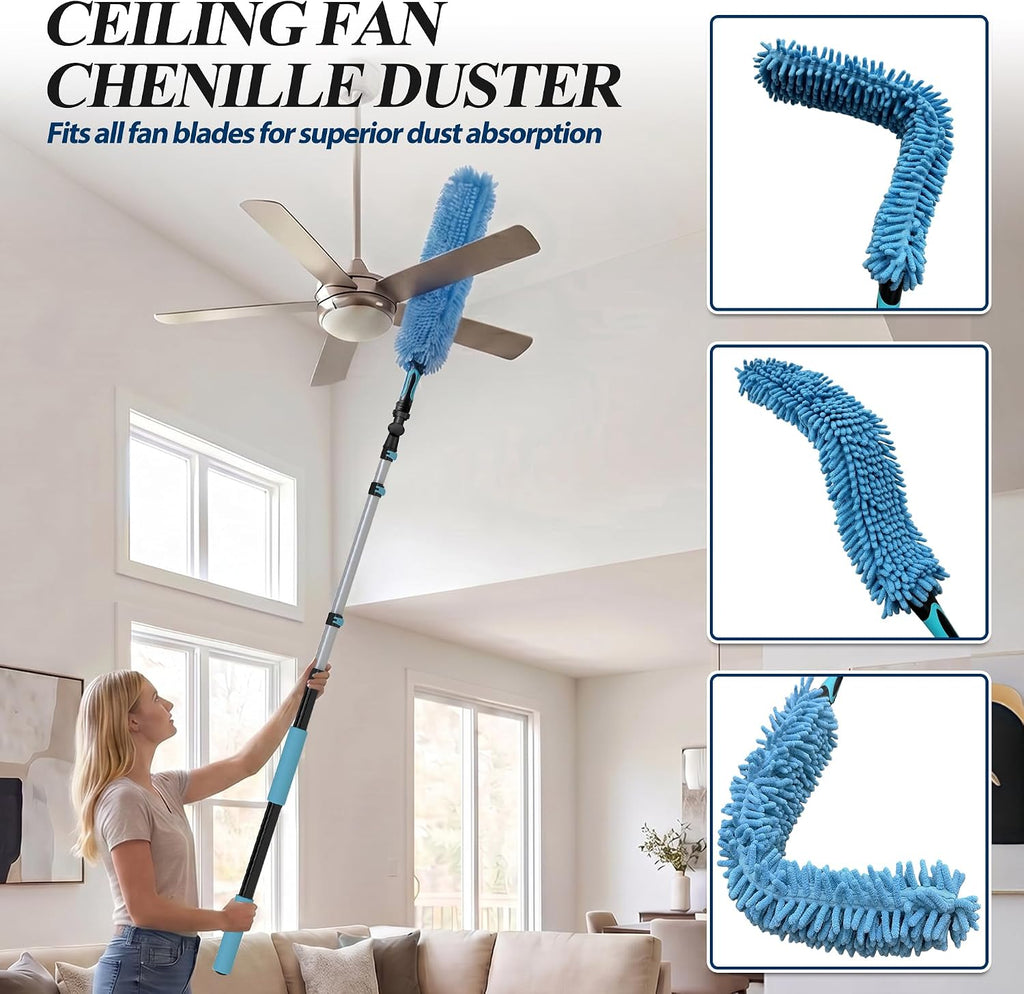 COVERONICS 20FT High Duster Cleaning Tools with 3-12FT Extension Poles