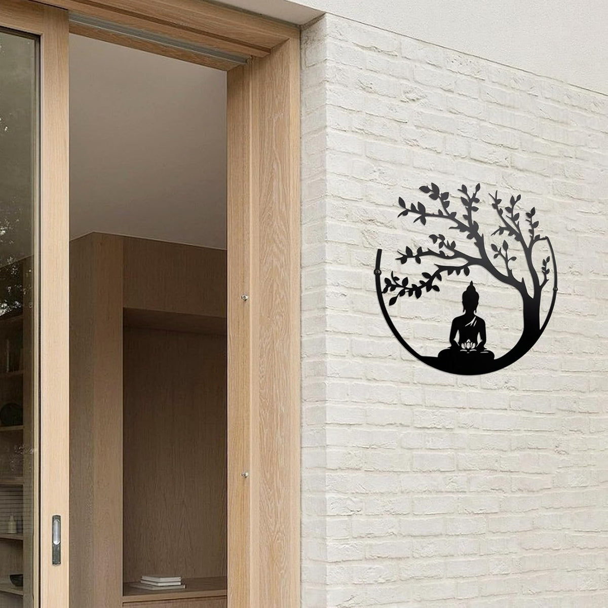 Slagindeco Metal Tree Of Life And Buddha Wall Art, Zen And Spiritual Decor