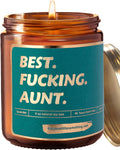 Gift for Aunt for Birthday, Mothers Day | Funny Lavender Vanilla Soy Candle | Aunts Mothers Day Present Idea from Niece, Nephew, Sister | BAE Best Auntie Ever Gifts for Women | Cool Aunt Club Candle
