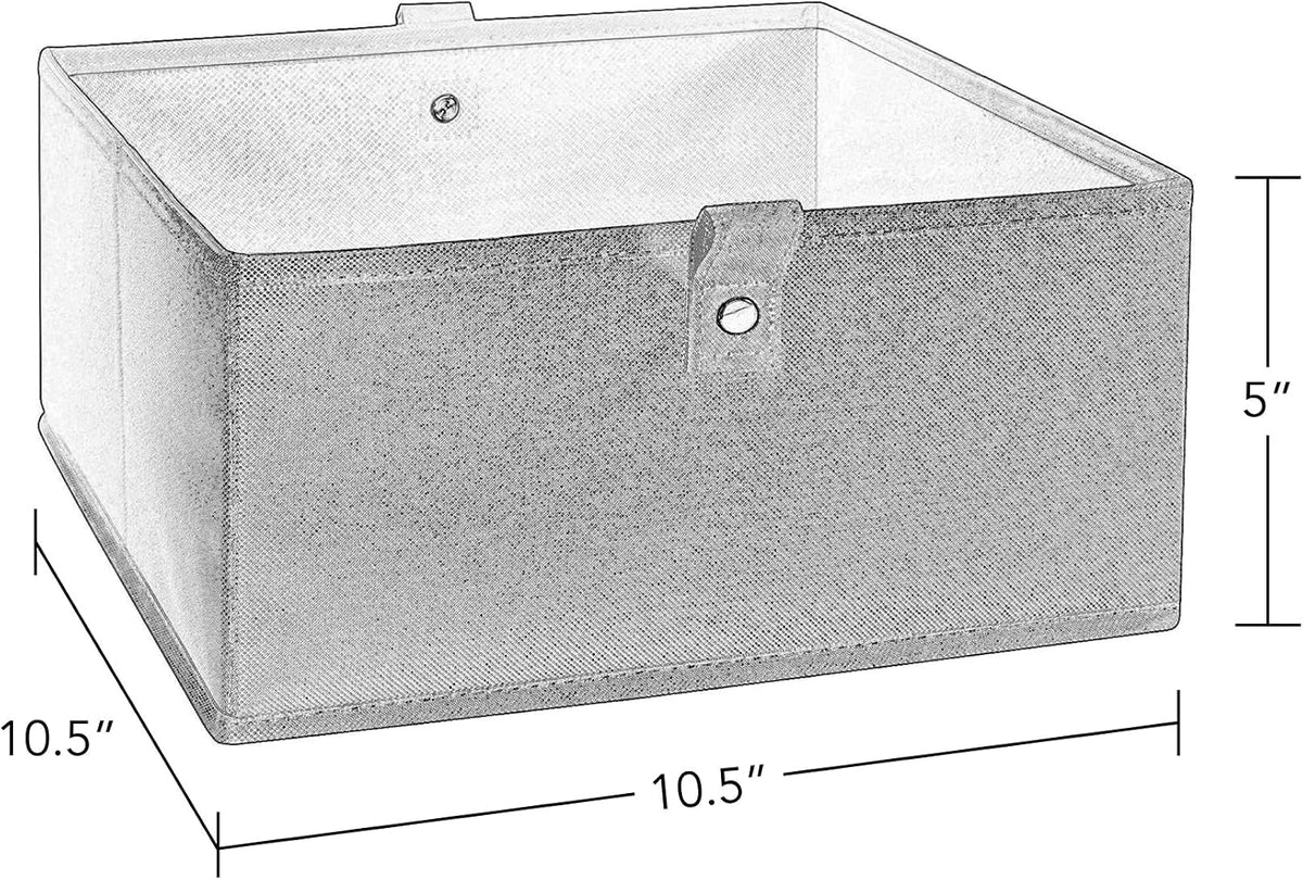 RiverRidge Folding Storage Bins - 2-pack of 5in Tall Olive Cubes