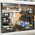 Under Sink Organizer, 3-Tier Height Adjustable Pull Out Cabinet Organizer