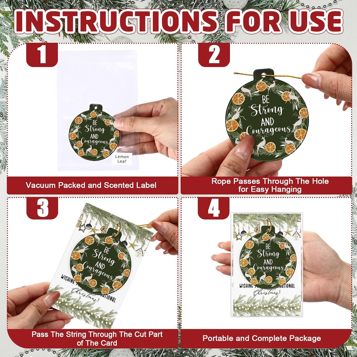 24 Set Religious Scented Hanging Ornament Bulk Christian Gifts