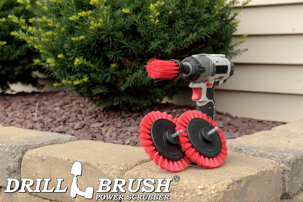 Drillbrush Hard Bristle Cleaning Brush for Crevices and Gaps - Outdoor