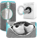 ZENO Shoe Washing Machine Bag - 2pcs - Laundry Shoe Bag for Washer and Dryer - 2pc Reusable Sneaker Cleaning Sack for All type of Tennis - Reinforced Zipper, 360° Deep Cleaning (Gray)