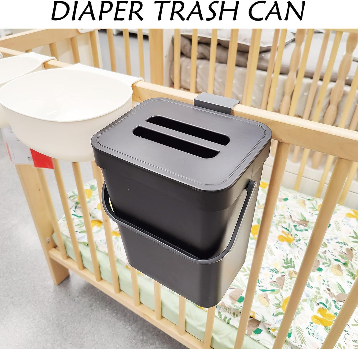stonespace Kitchen Compost Bin 1.3 Gal Hanging Under Sink Trash Can,Black
