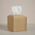 OLETHA Square Tissue Box Cover, Desk Decor, Rattan Embossing, 2 Pack