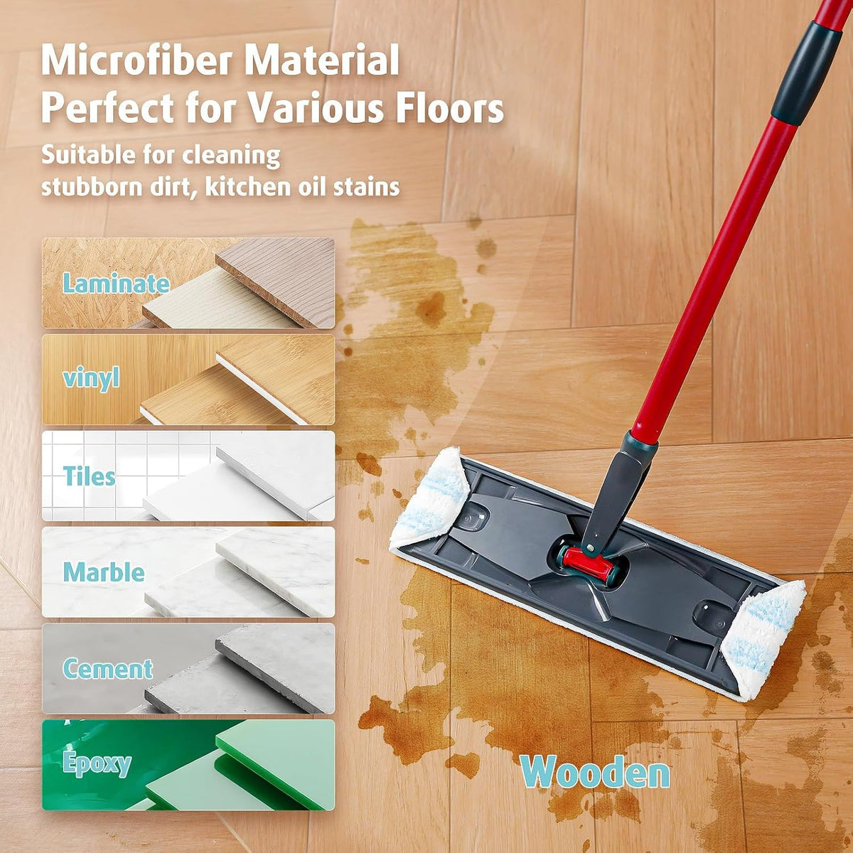 AIR U+ 8 Pack H2prO Mop Pads for O-Ceda H2prO Flat Mop System
