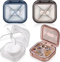 Kigley 4 Pcs Travel Swab Container with Lid,Classic Colors, 2.95 X 2.75 Inch