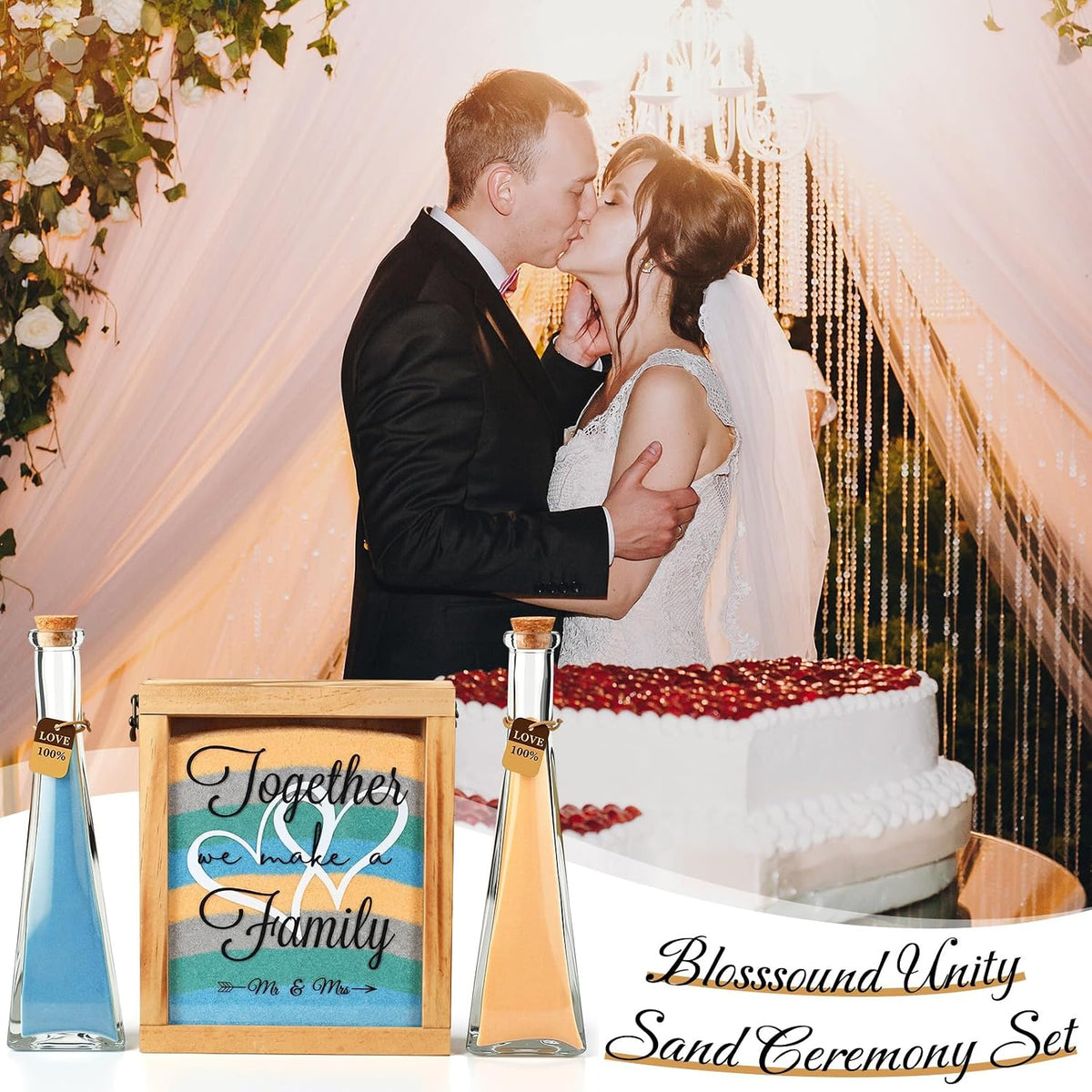 Blosssound Unity Sand for Wedding Ceremony Set, Colorful, Romantic