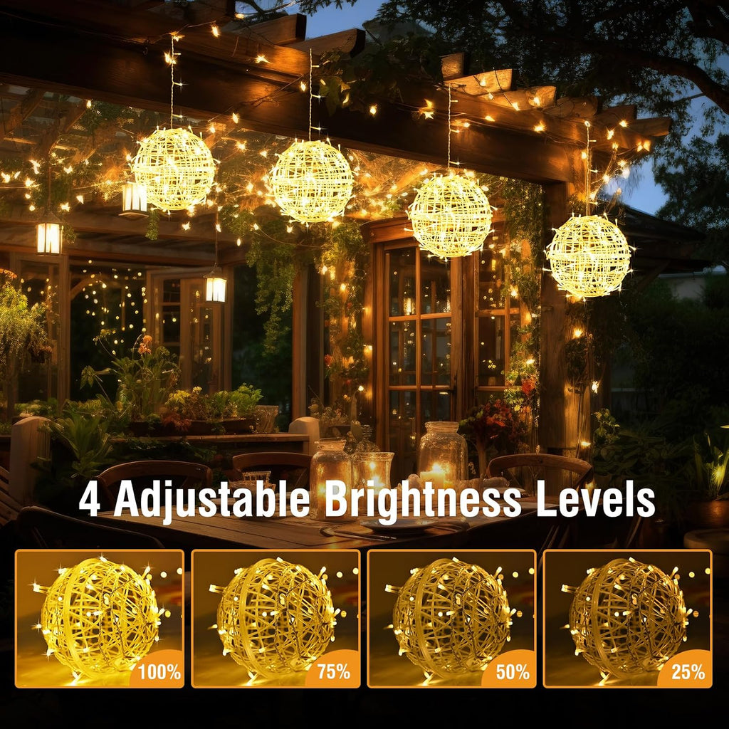 btfarm Color Changing Christmas Light Balls Outdoor with Remote & Timer, 4 Pack 11.81" Lighted Spheres Outside Hanging, 11 Mode Globe Lights with Plug for Trees Yard Garden Porch Patio Indoor Decor