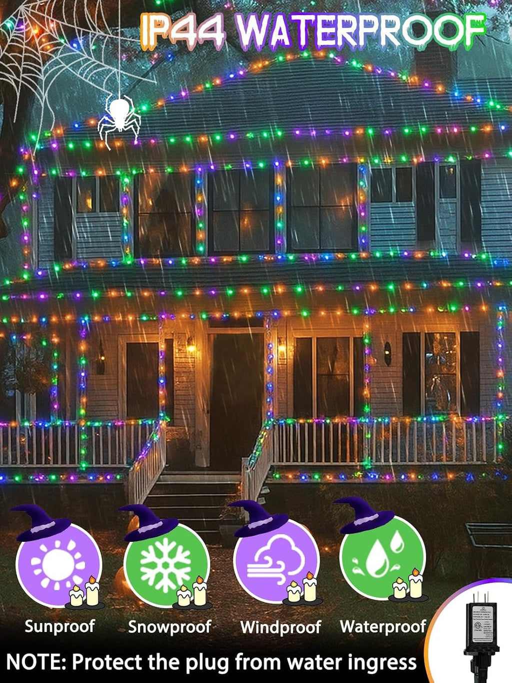 600 LED Smart RGB Color Changing String Lights APP & Remote for Halloween