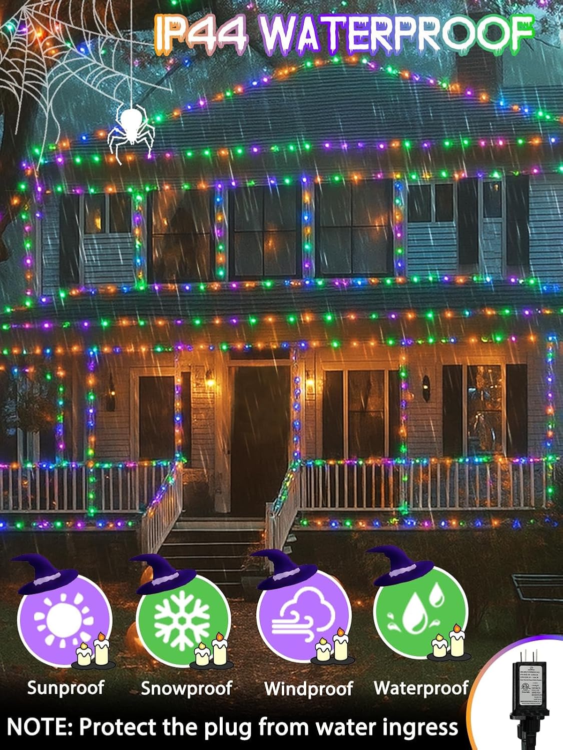 600 LED Smart RGB Color Changing String Lights APP & Remote for Halloween