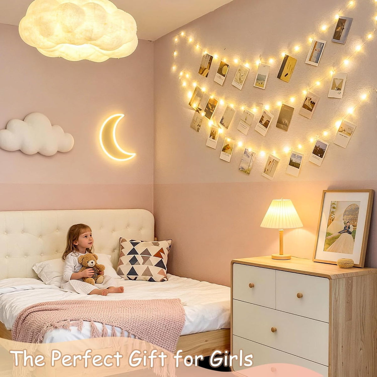 JMEXSUSS 150 LED Photo Clips String Light, 49.5ft Battery Fairy Lights