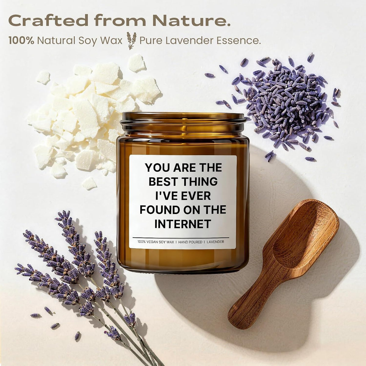 Romantic Gifts for Women, Girlfriend Wife Birthday Gift, Lavender Candle