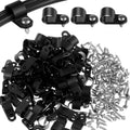 Hicarer 100 Pcs R-Type Cable Clips with Screws Wire Cord,Black,1/2inch