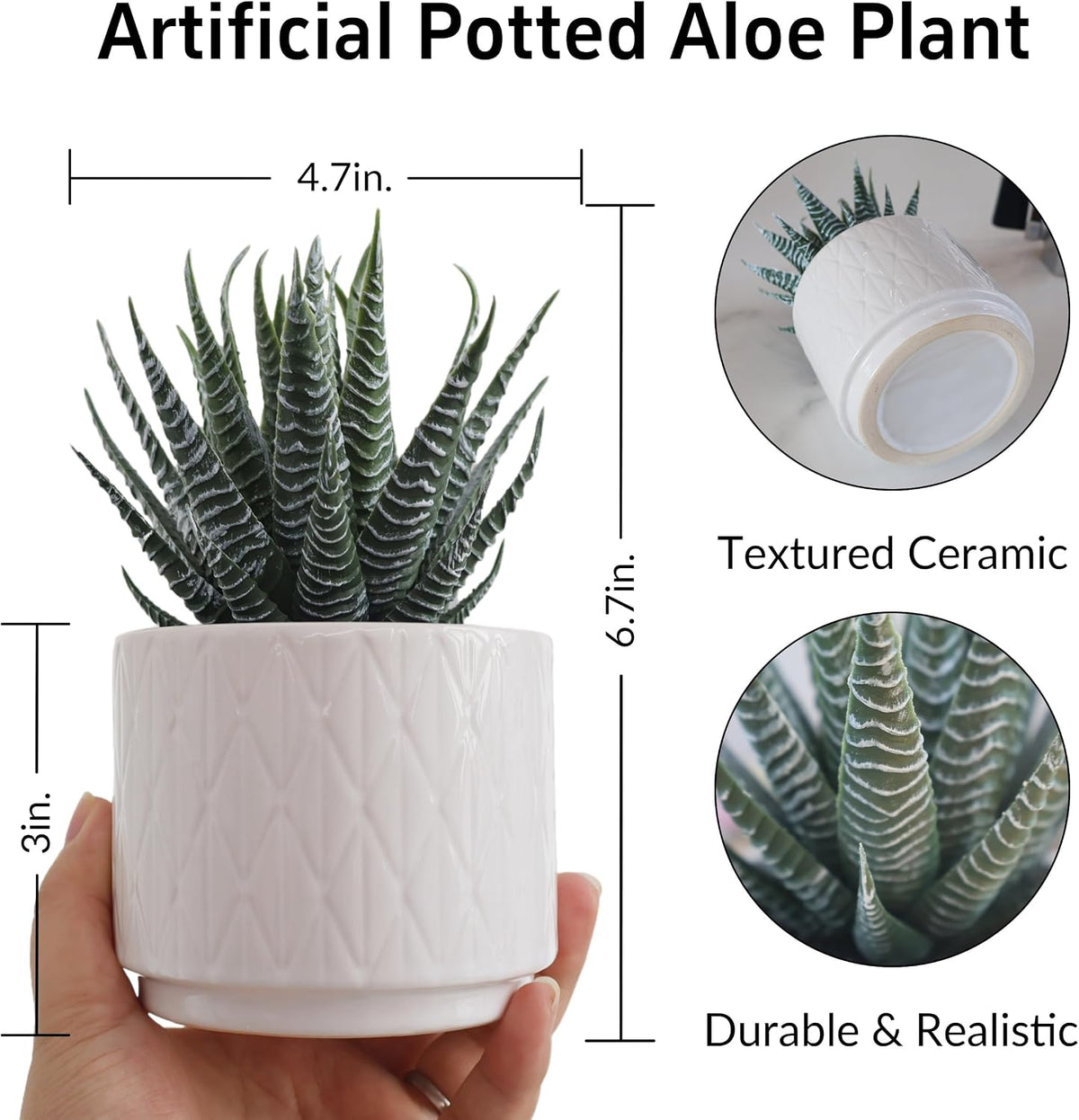 6.7'' High Artificial Succulents, Succulents Plants Artificial