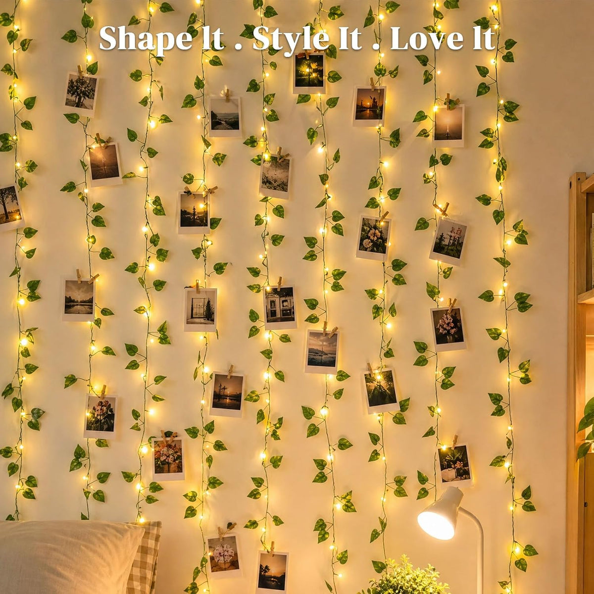 DomeStar Vines with Light for Bedroom, 300 LED Fairy Lights with Vines