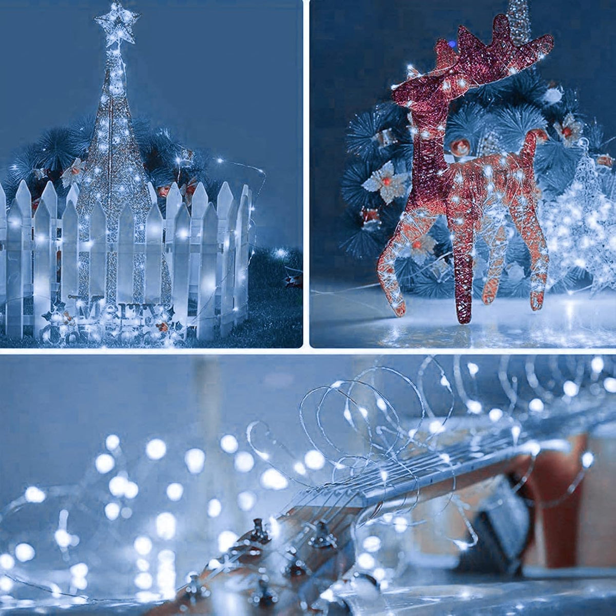 Ineximun 24 Pack LED Fairy Lights Battery Operated 7Ft 20Led Mini String Lights Waterproof Christmas Lights for Mason Jars Bedroom DIY Party Wedding Christmas Decor White