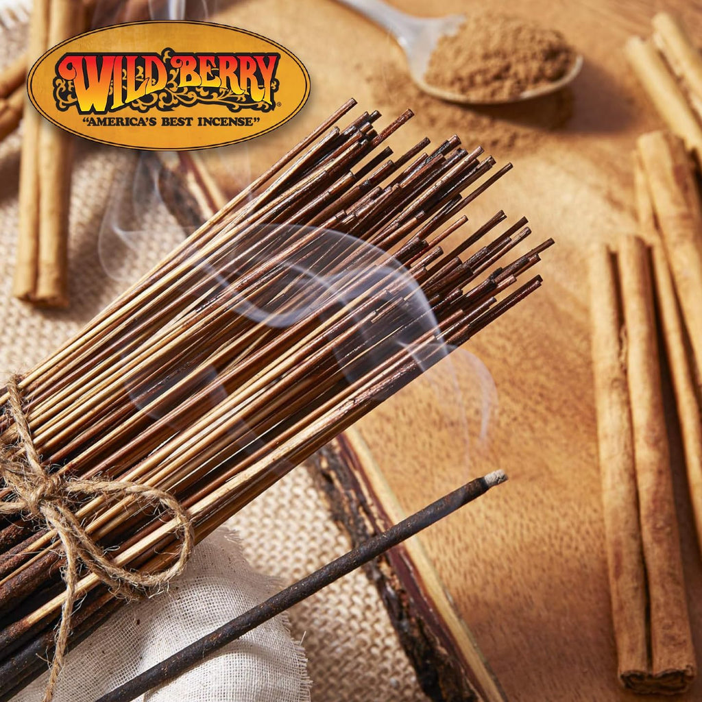 Wild Berry Cinnamon 11-Inch Incense Sticks, Hand Dipped, 100 Count