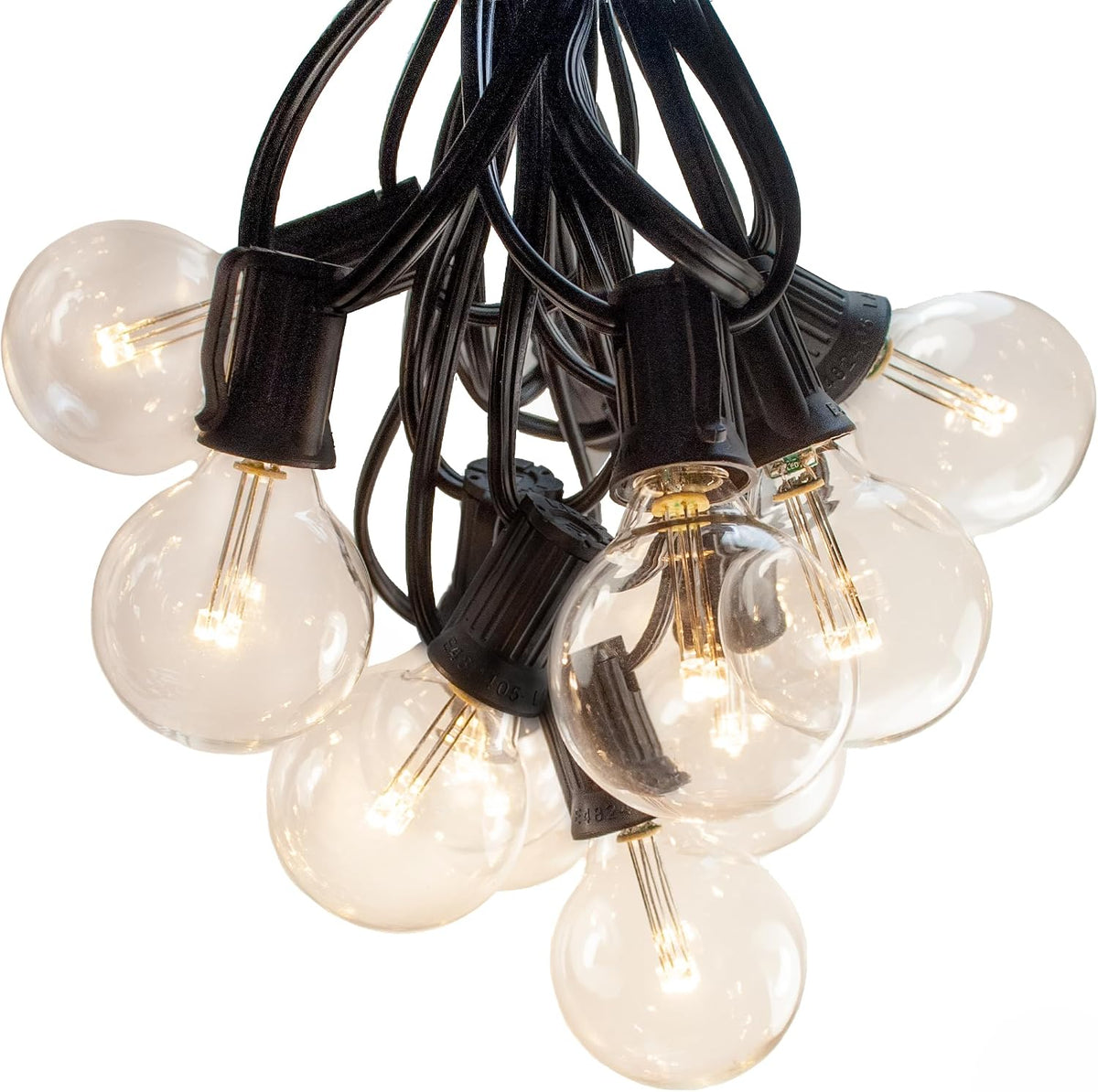 Box of 25 G40 LED Diode Clear 1.6 Inch .6 Watt C7 Base Replacement Bulbs