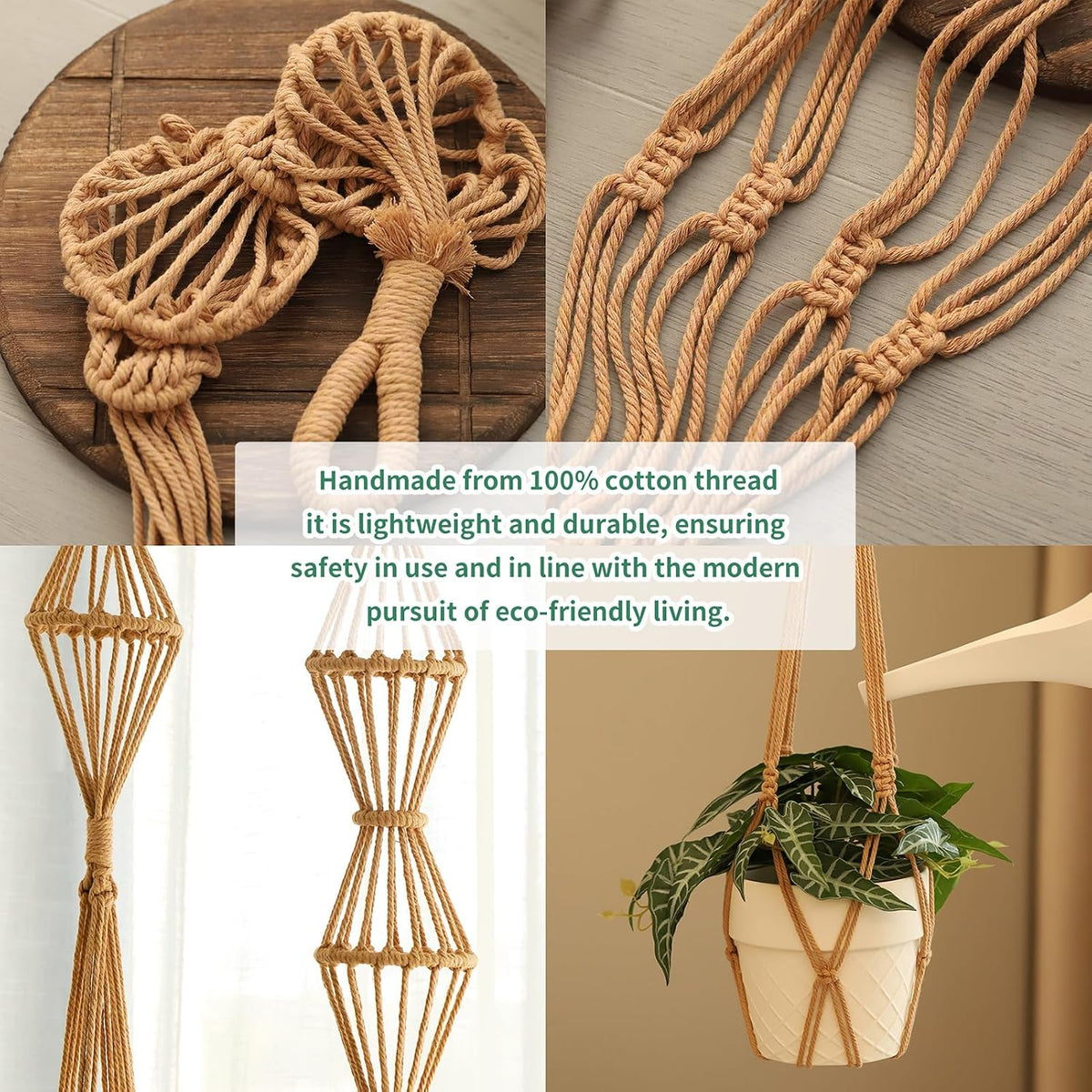 Hourglass Floating & Patterns Macrame Plant Hangers