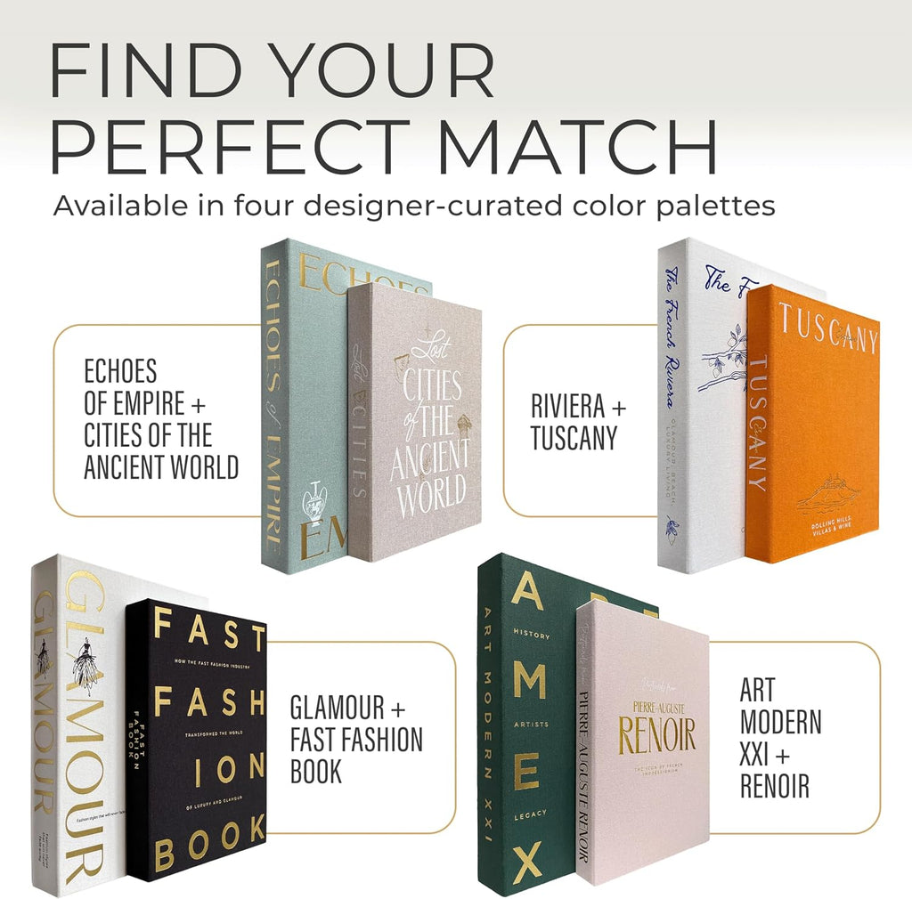 Decorative Books for Home Decor – Beige & Sage Linen Faux Books for Decoration: Aesthetic Fake Book Shelf, Living Room, Mantle, Entryway & Coffee Table Decor – Stack Faux Book Storage Box, Set of 2