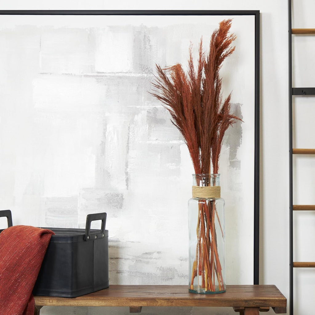Deco 79 Dried Plant Pampas Grass Natural Foliage Tall , 2" x 1" x 35", Orange