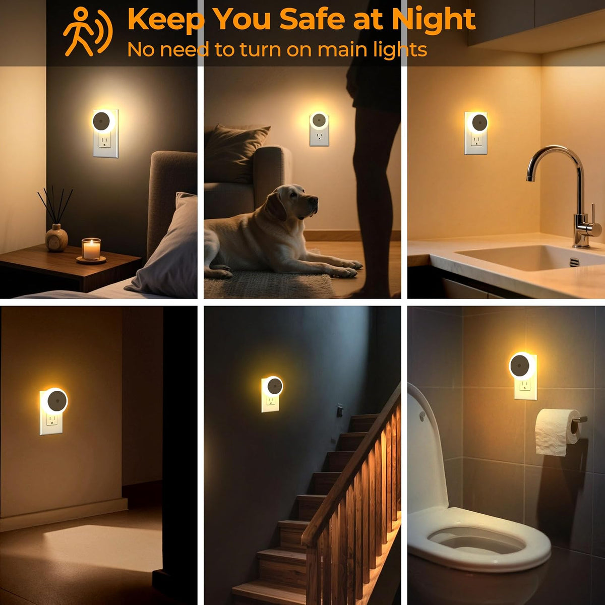 Night Lights Plug into Wall 4Pack, Plug in Nightlight Dusk to Dawn