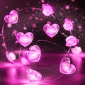 Pink Heart Fairy Lights Battery Operated 10FT 30LED Valentines String Light