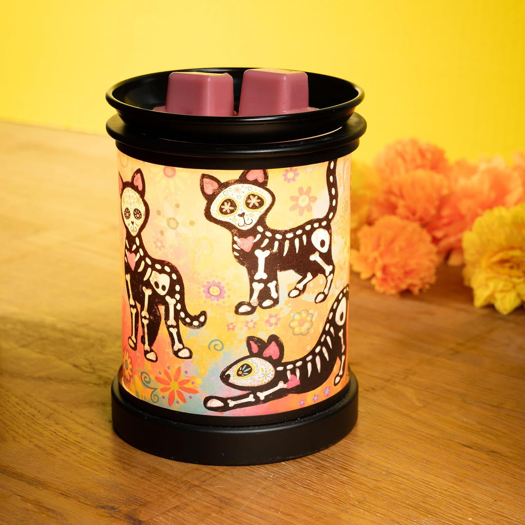 ScentSationals Cat Dance - Day of The Dead Wax Warmer for Scented Wax Melts
