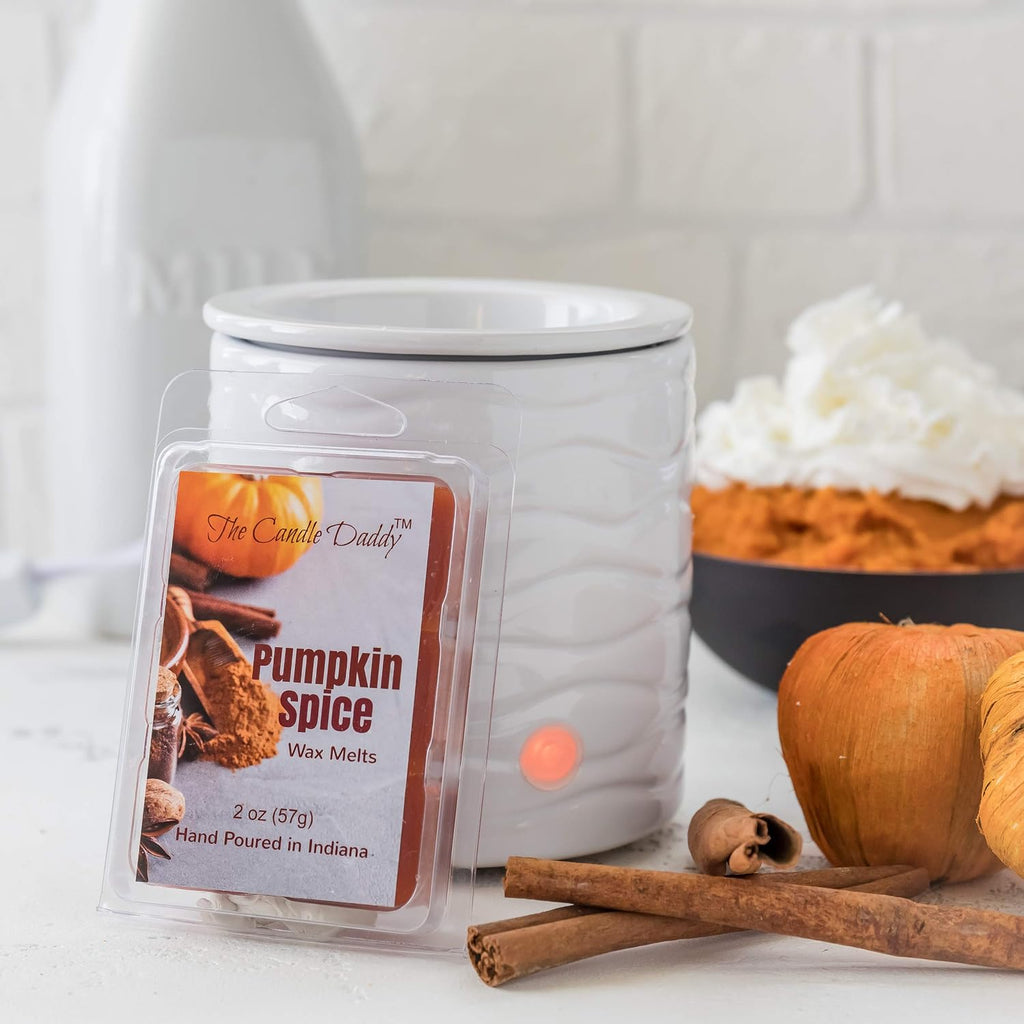 The Candle Daddy Pumpkin Spice Fall Autum Scented Melt- Maximum Scent Wax Cubes/Melts- 1 Pack -2 Ounces- 6 Cubes