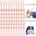 Wonder Hanger Max Space Saving Hangers, 10-Pack, 360° Hooks, Pastel Pink