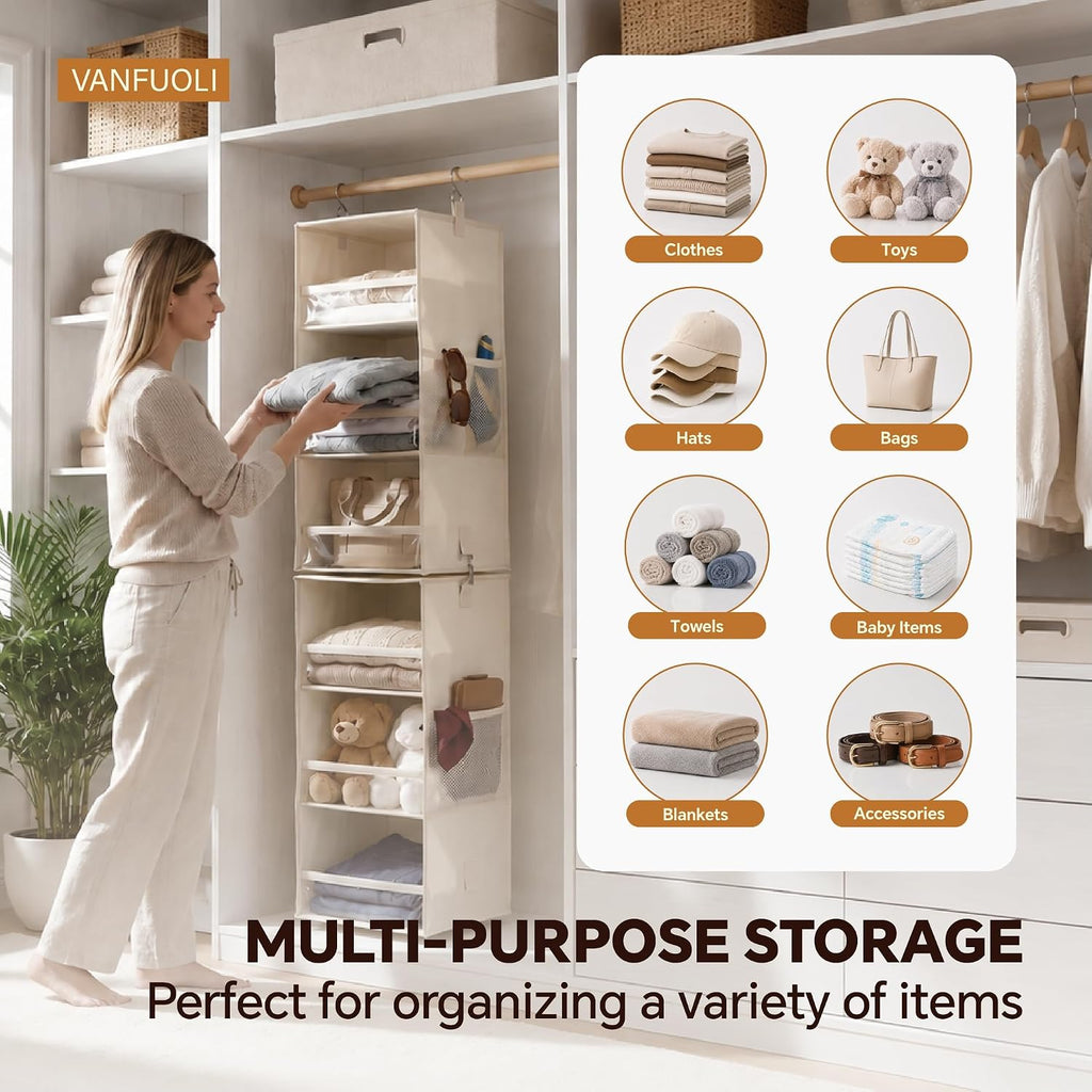 6-Tier Hanging Closet Organizer and Storage
