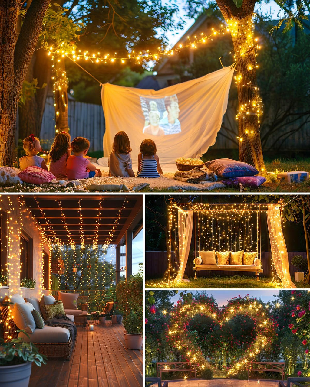 240 LED Solar Fairy Lights Outdoor Waterproof IP65, 20FT 8 Lighting Modes
