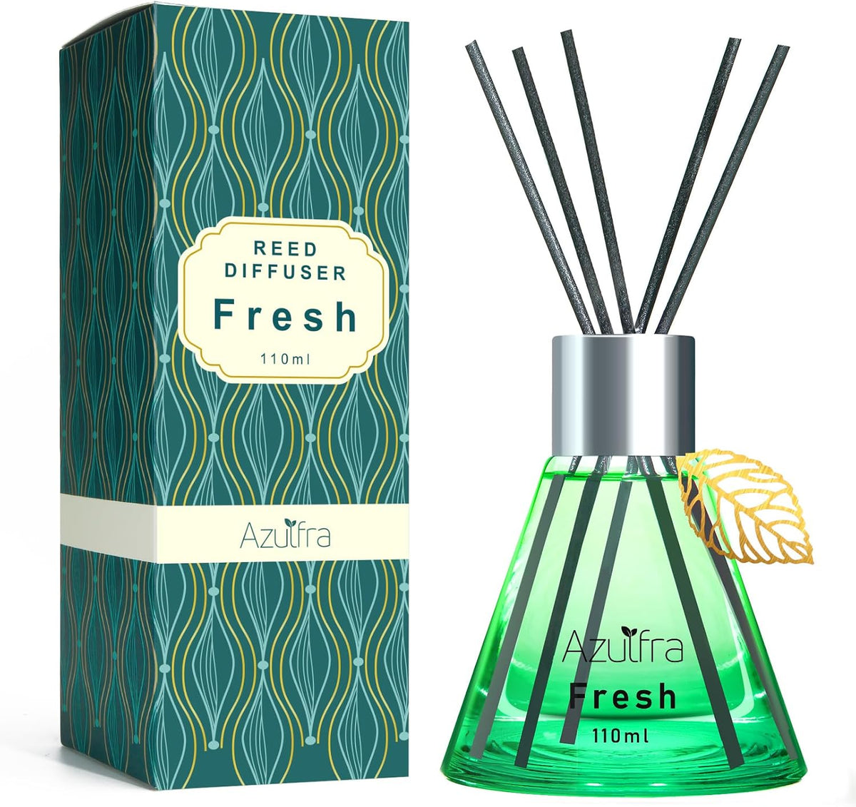 Azulfra Reed Diffuser Set, Fresh Scented Diffuser for Home, 3.4 oz