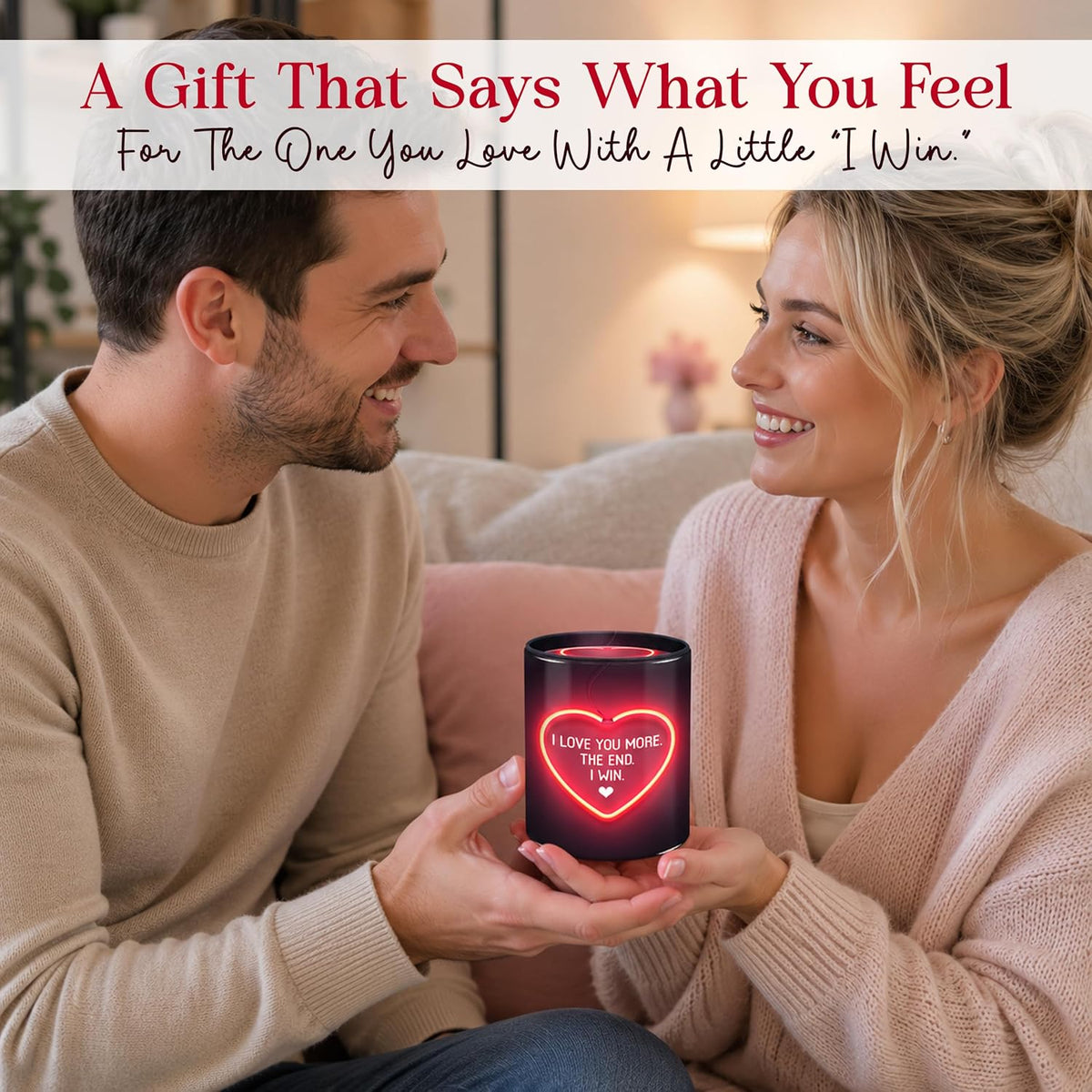 TEEZWONDER Christmas Anniversary Birthday Gifts for Him Her - Candle 10 oz