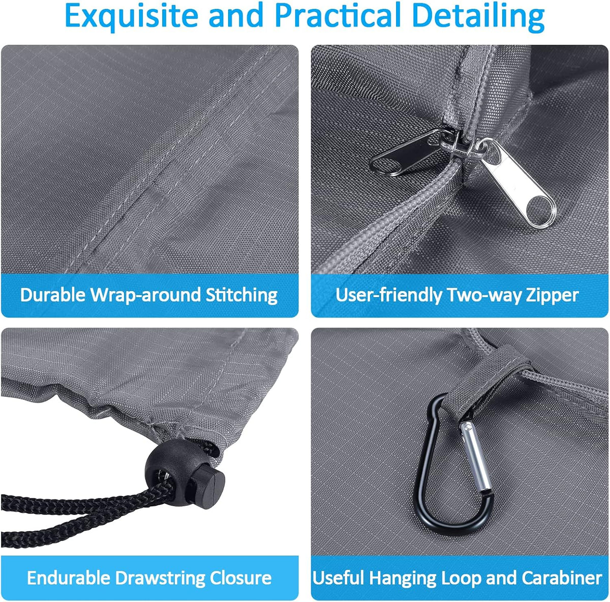 GOGOODA Travel Laundry Bags with Drawstring Closure XL Large with Handle