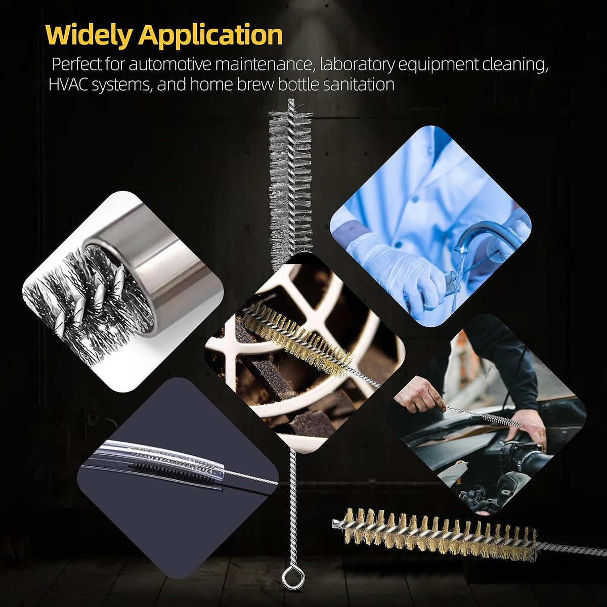 Wire Brushes for Cleaning,Parts Cleaning Brush,Pipe Cleaner Brush