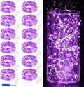 12 Pack Purple Fairy Lights Battery Operated, 10 ft 30 LEDs String Lights