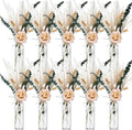 Qinyoung 10 Set Dried Pampas Grass Table Centerpiece for Wedding, Champagne