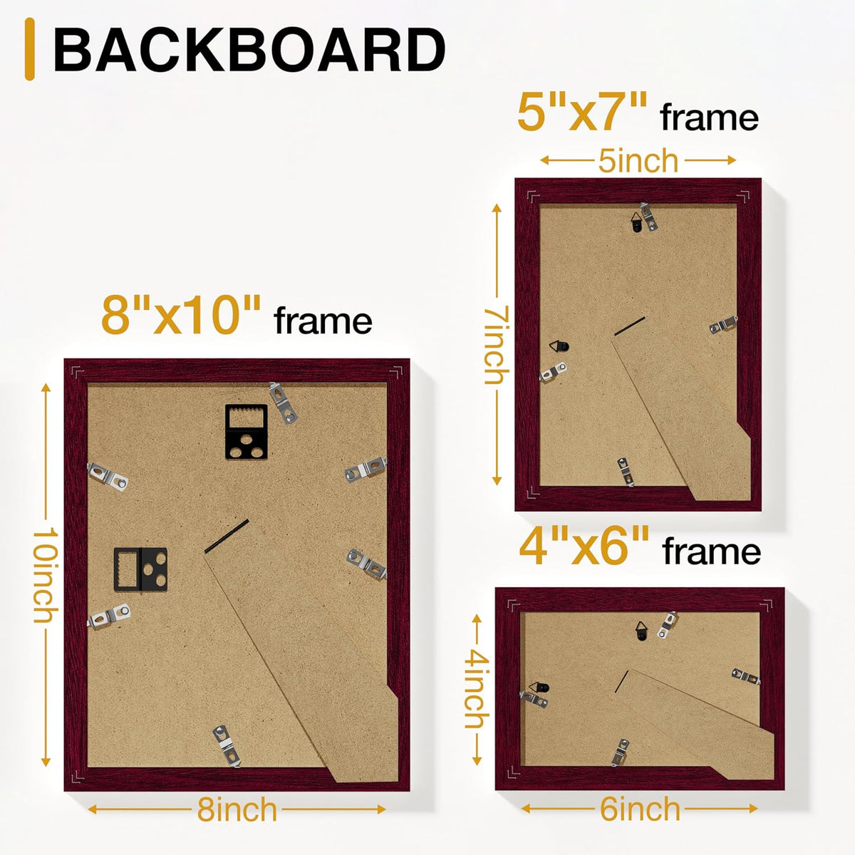 Vittanly 10 Pack Picture Frames Collage Wall Decor, Cherry Red