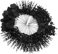 120 Pcs Black Artificial Eucalyptus Stems, 3 Styles Matte Pure Faux Eucalyptus Leaves Branches for Gothic Party Halloween Dark Wedding Industrial Home Decoration